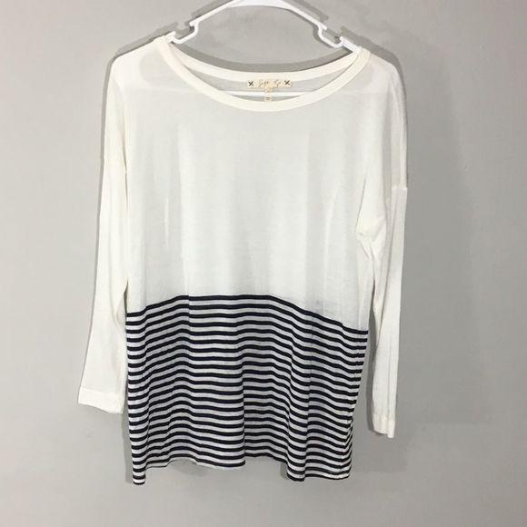 Soft Joie XS stripe 3/4 Sleeve T-Shirt XS - Picture 4 of 5